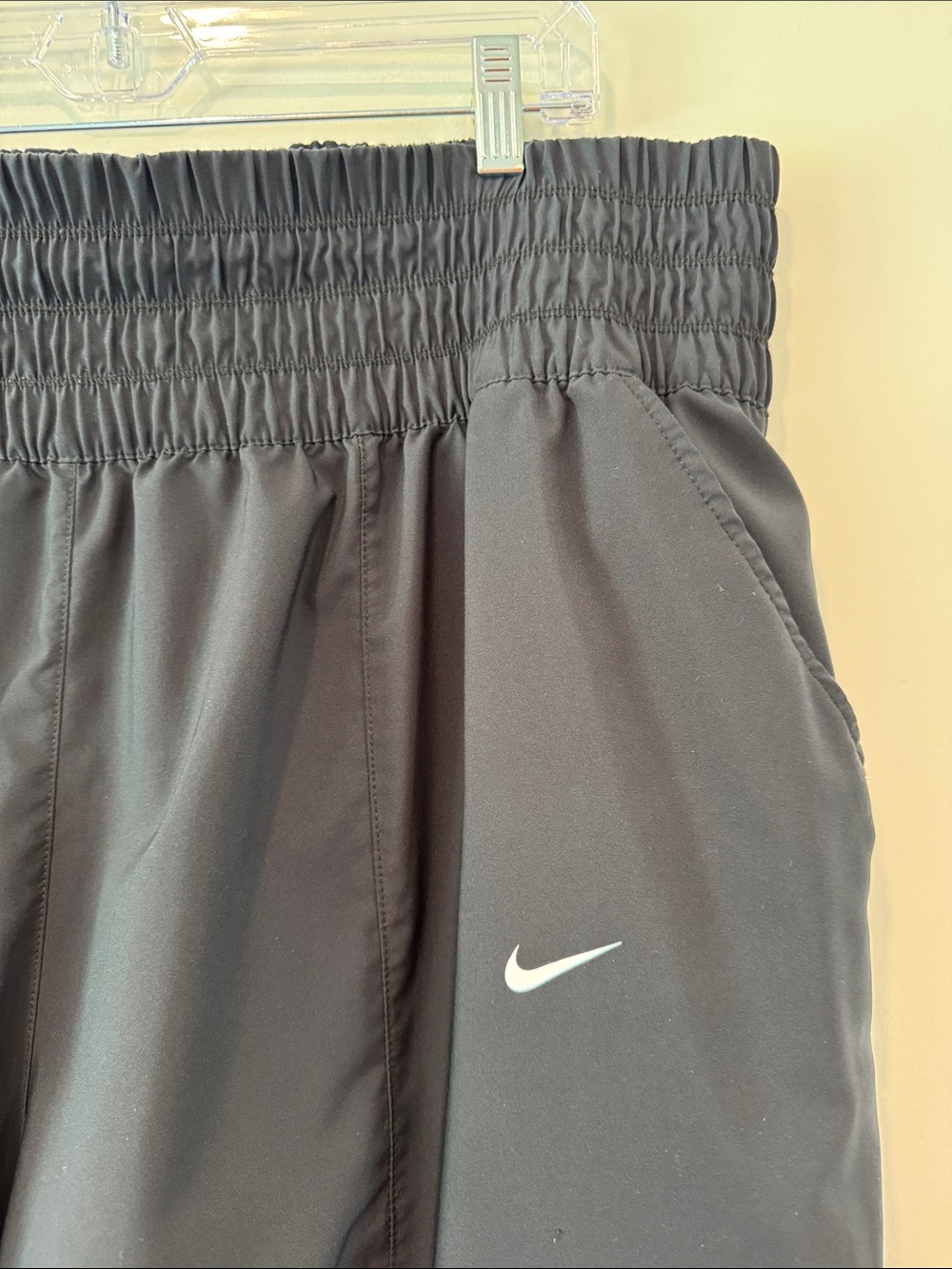 Nike Black Track Joggers with White Swoosh - Picture 3 of 6